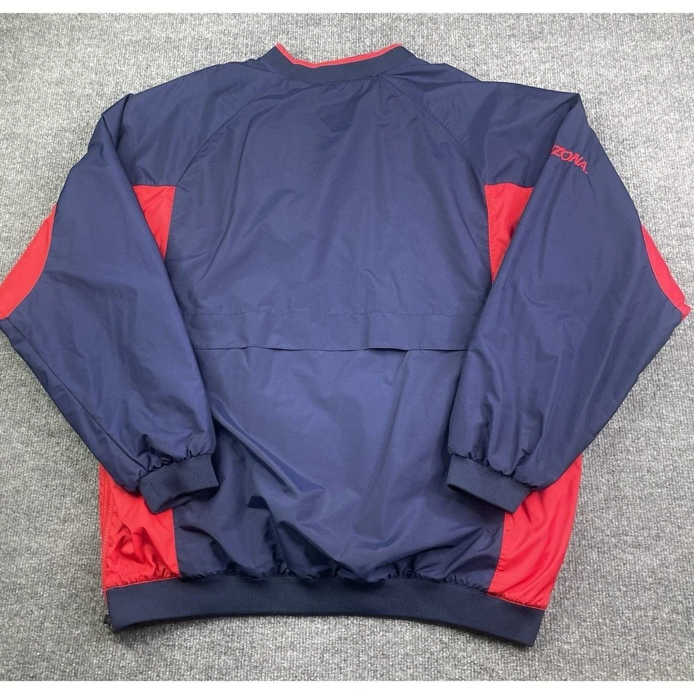 Nike Windbreaker Jacket Mens XL Blue Red Arizona Wildcats Pullover V-Neck‎
